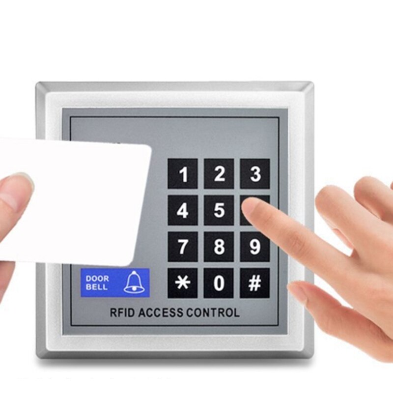 -RFID Keypad Door Access Control System Kit Electric Magnetic Electronic Door Lock Power Supply 5Pcs Key Fobs Full Set Door S