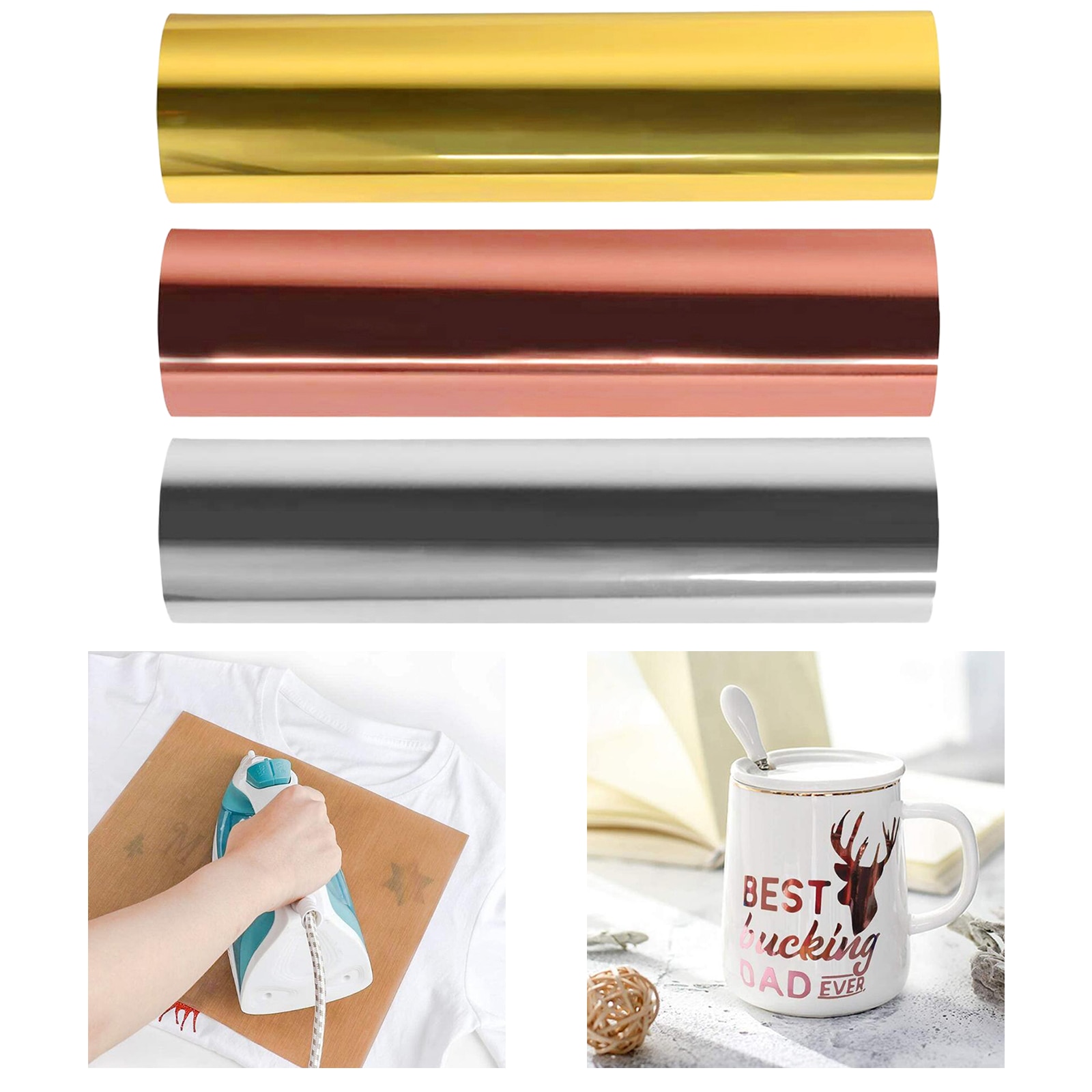 Heat Transfer Vinyl HTV Roll, Iron on Vinyl Bundle for , Silhouette & Cameo DIY