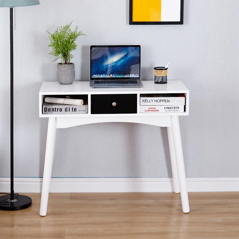 Modern Table Computer Stand Laptop Desk Household With Drawer Office Writing Reading Table Furniture For Student Study HWC
