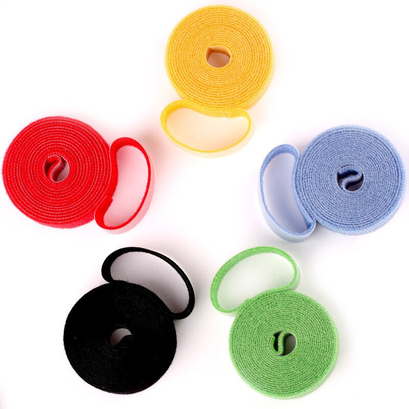 1m Fastener Tape Magic Velcros Strap Hook Loop Side Cable Tie Nylon Sticker Disks DIY Shoes Clothing Sewing Accessories
