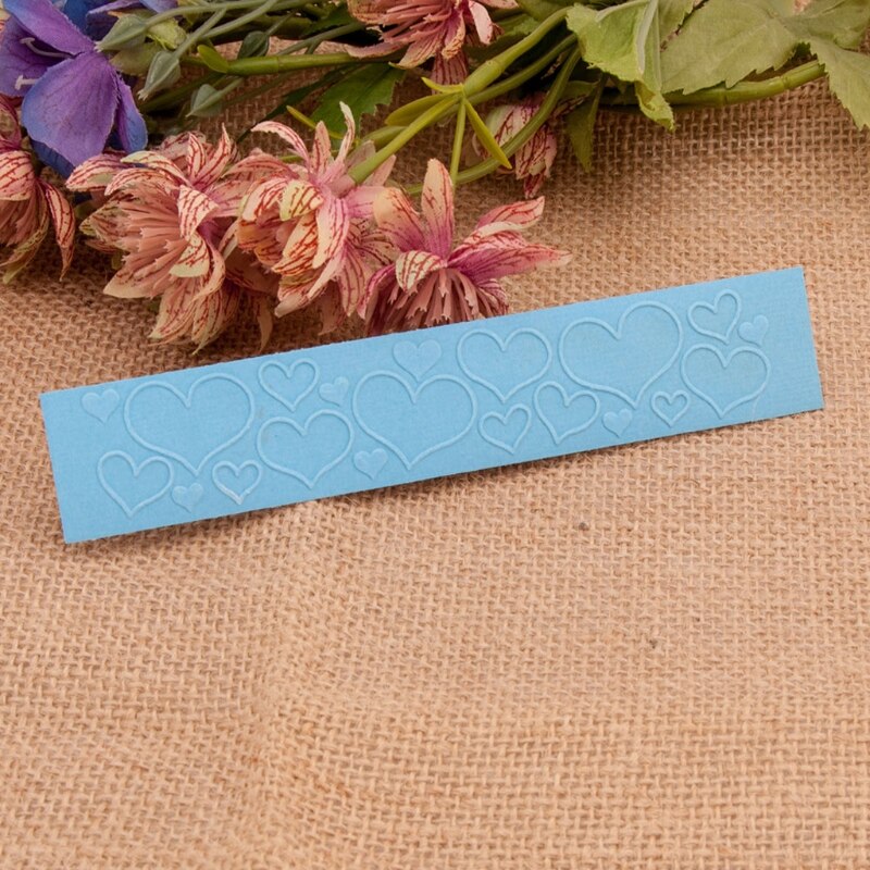Y1QB Heart Plastic Embossing Folder Stencil Template DIY Craft Making Scrapbooking