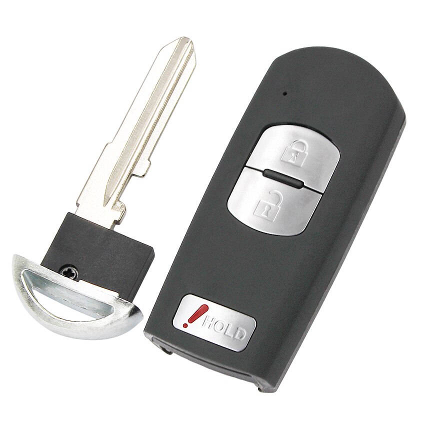 2/ 3/ 2+1/4 Buttons Replacement Remote Key Shell FOB for Mazda 3 6 - SKE13D-01 FCC ID: WAZSKE13D01 wit Emergency Key