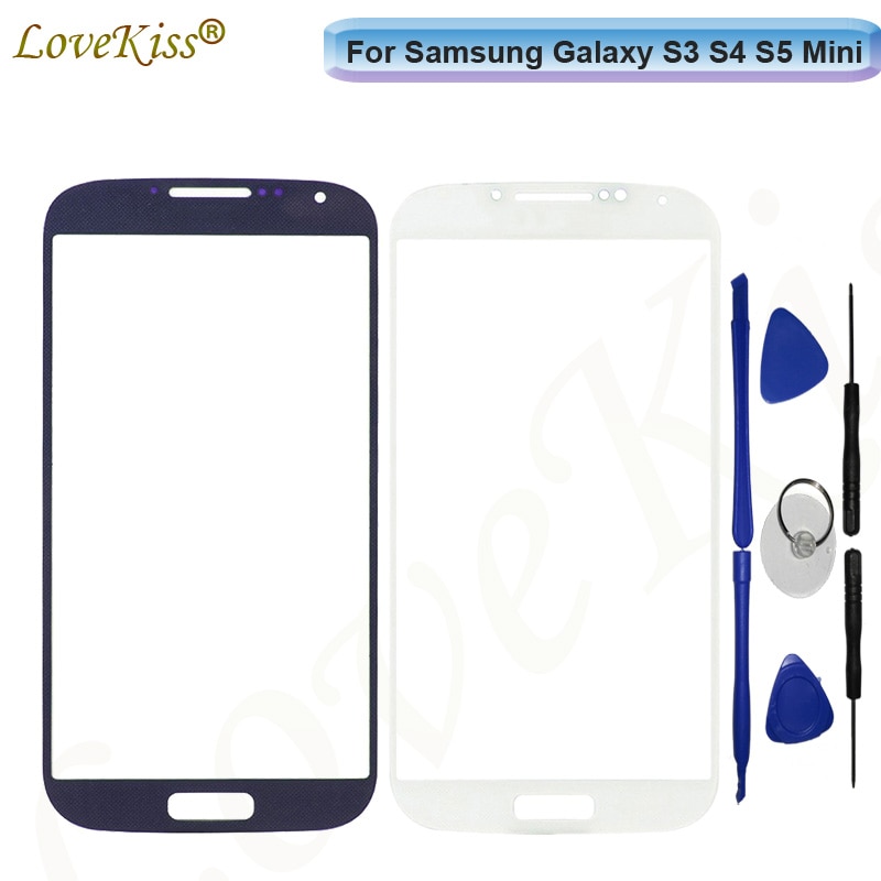 Pantalla táctil LCD para Samsung Galaxy S3, S4, S5 Mini, i8190, i9190, G900, Panel de cristal exterior frontal, reemplazo de reparación de cubierta