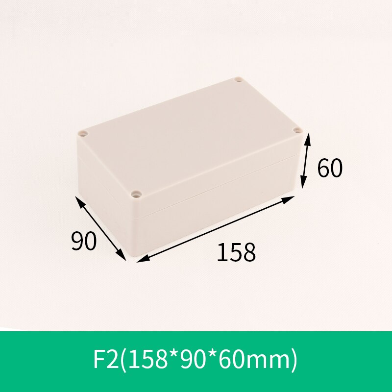 Vattentät abs plastlåda kapsling elektrisk projektlåda transparent låda svart anslutning kopplingsdosfodral hölje 158 x 90 x 60: Grå färg omslag