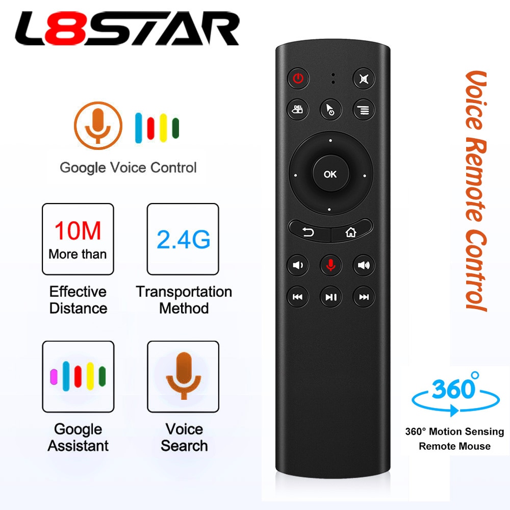 L8star G20S G20 2.4G Draadloze Gyro Air Mouse IR RF Remote Voice Control Universal Mini Toetsenbord Control Voor PC android TV Box