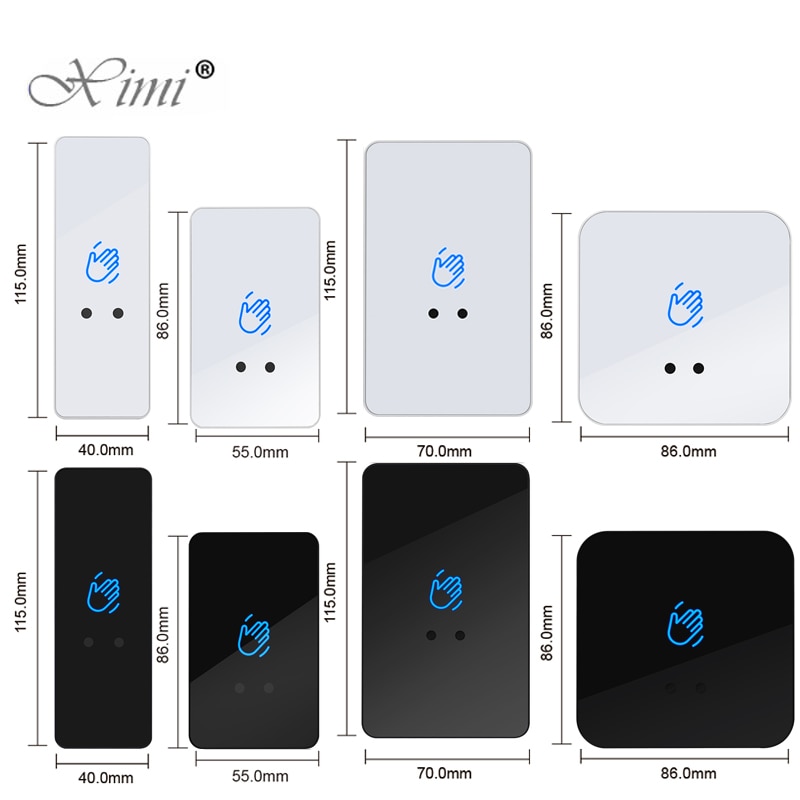 12V/24V Touchless Infrared Sensor Switch No Touch Contactless Switches Door Release Access Control Exit Button With Led