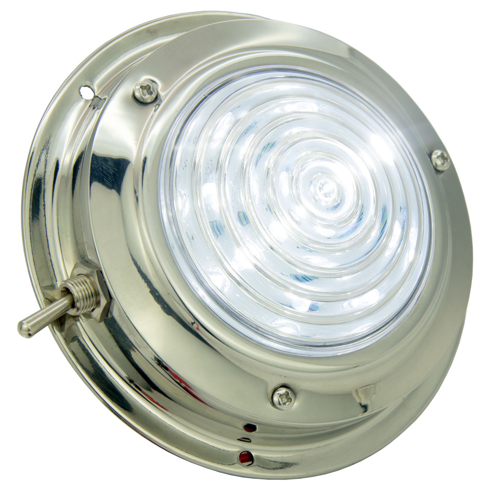 Marine LED Interior Dome Light 12V Boat RV Cabin Decorative Lamp with Stainless Steel Housing Cool White 4.5Inch