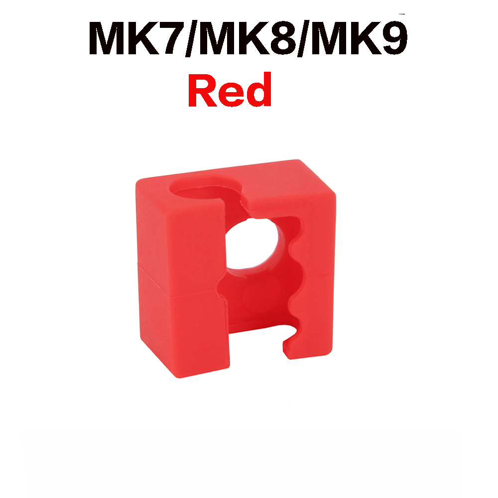Para E3D V6/V5 MK7 MK8 MK9/Volnaco /BP6 calcetines de bloque de calor funda de silicona bloque calentador cubierta protectora Hotend para piezas de impresora 3D: YELLOW