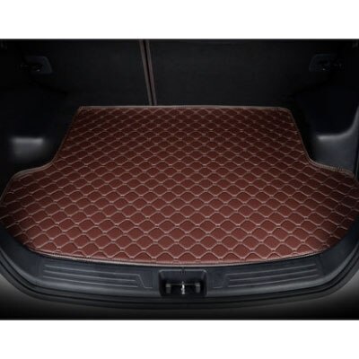 Kofferbak Mat Voor Hyundai Santa Fe Modificatie Kofferbak Pat Bescherming High-Side Waterdichte Auto Decoraties: brown line