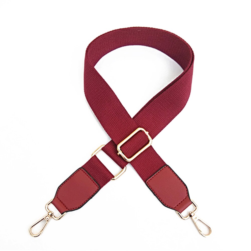 Borse di Spalla delle donne del Sacchetto di Colore Solido Della Cinghia di Larghezza di Lunghezza Regolabile Donne FAI DA TE Sacchetto di Sostituzione Della Cinghia Maniglia Borsa con tracolla Parti: wine red