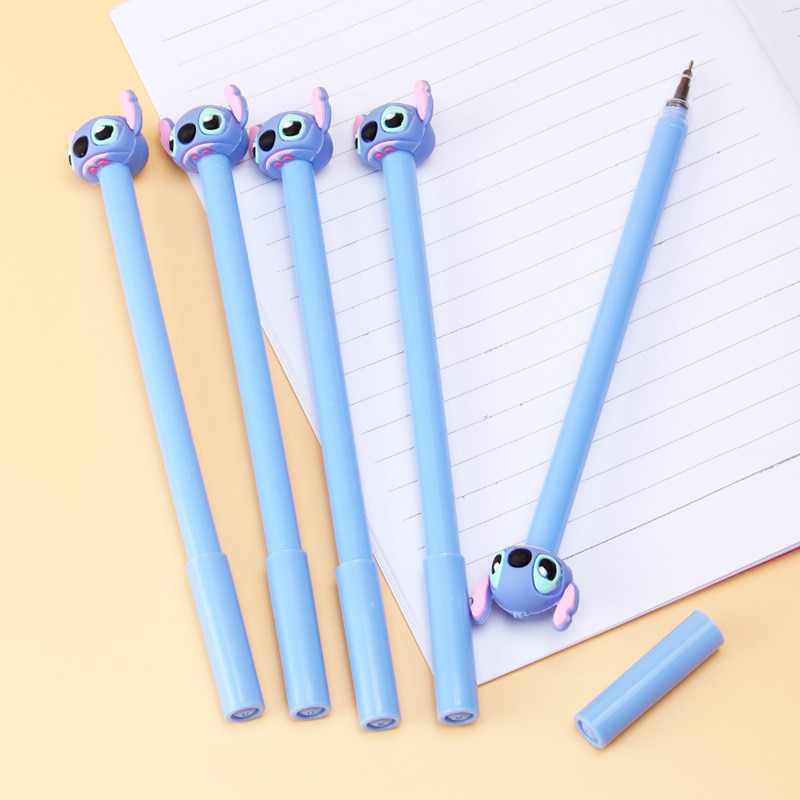 Stitch Gel Pen Cute 0.5 mm Black Ink Signature pen office School writing Supplies Stationery