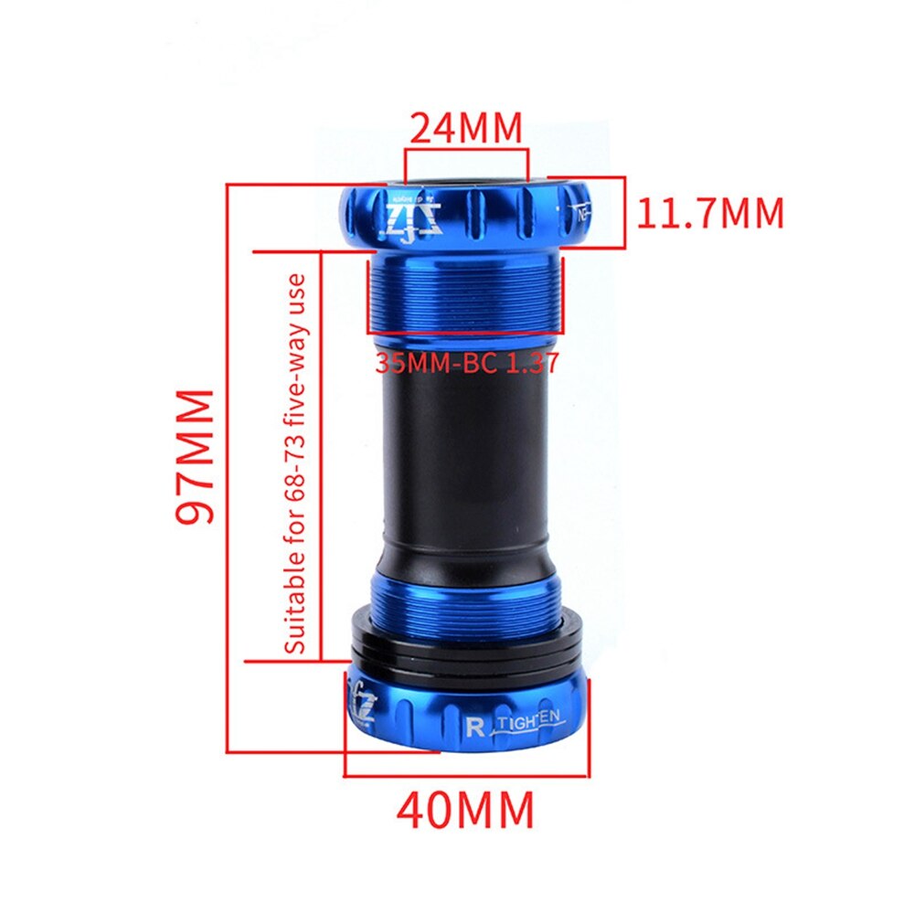 Lager Trapas Schroef Type 68/73 Mm 90-92 Mm Fiets As Mtb Racefiets Trapas Waterdichte Cnc legering Bb