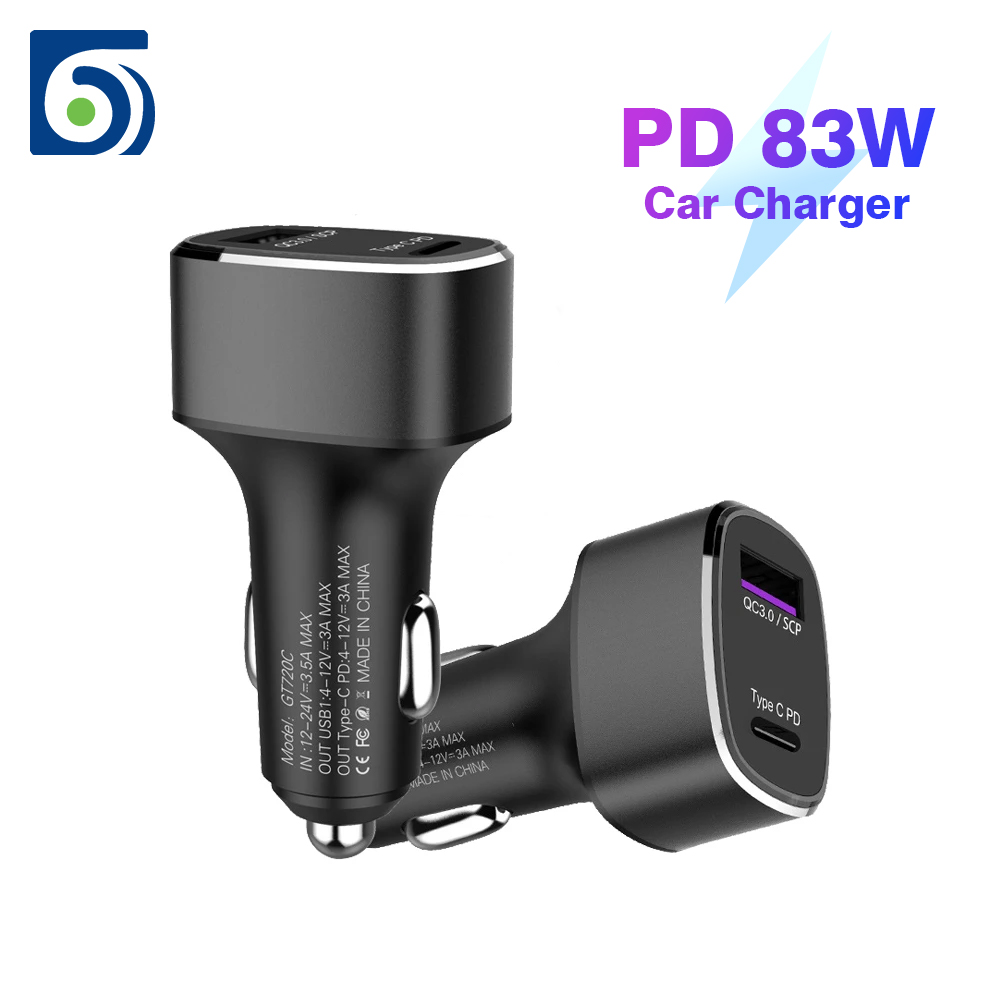 83w schnell-autoladegeräte usb-c  pd 65w 45w 30w 20w usb-a  qc3.0 autoladegeräte für xiaomi samsung typ-c ladegerät laptop tablet iphone 13