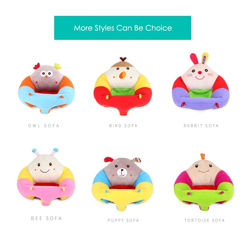 Chaise de canapé Portable pour bébé avec rembourrage en coton, Support pour bébé, coussin d&#39;assise, sac de haricots, décor de chambre de bébé