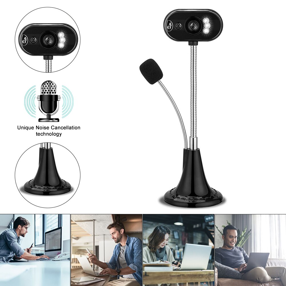 Mini Camera Computer Webcam 480P Webcam Met Microfoon Usb Mini Webcam Voor Pc Laptop Online Conferentie Computer Accessoires