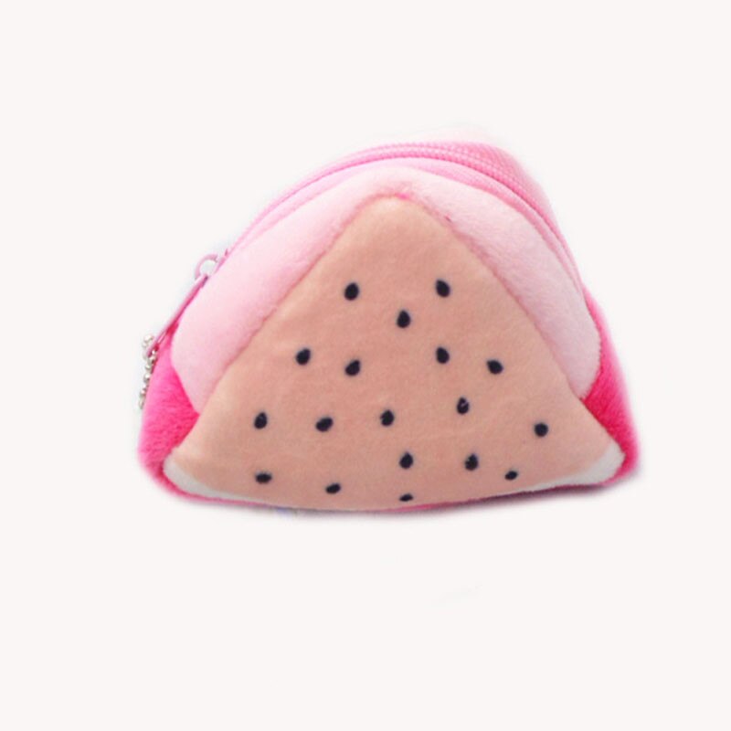 Kawaii Obst Plüsch Geldbörse freundlicher Reißverschluss Kleine Geldbörse Brieftasche Frauen Beutel Geld Tasche Wassermelone Geldbörsen Halfter