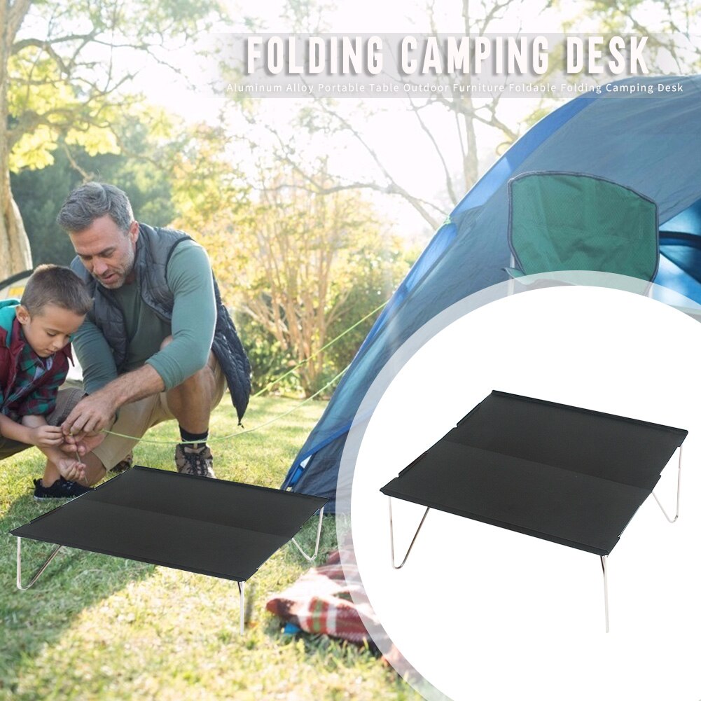 Mini Foldable Aluminium Alloy Table Desk Outdoor Garden Camping Hiking Picnic Tea Table Durable lightweight Desk