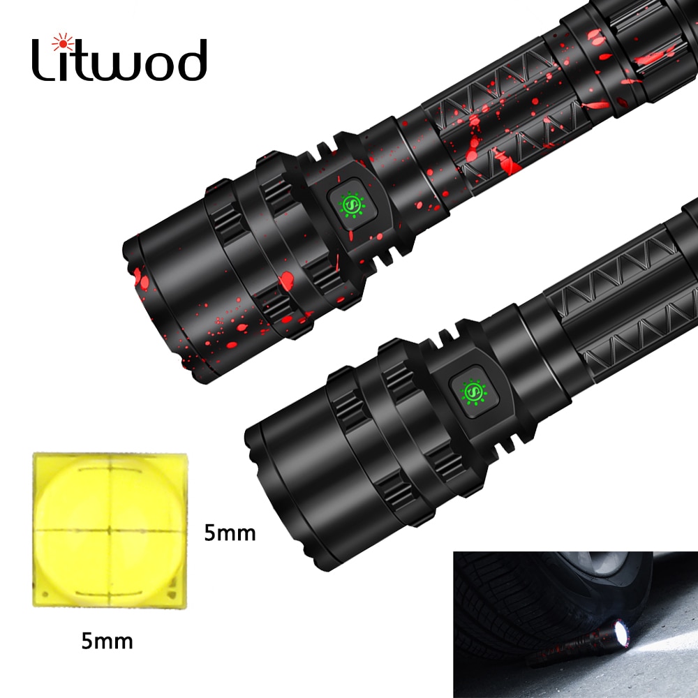 Yunmai 3800 Lumen Jagd licht Taschenlampe LED licht Taktische Wiederaufladbare leistungsstarke Wasserdicht Scout Taschenlampe 5 Modi 18650/26650