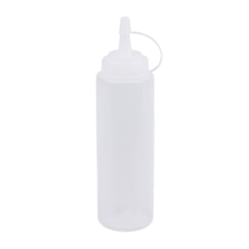 Dispenser 8oz voor Saus Azijn Olie Ketchup Cookling gereedschap Keuken Accessoires Plastic Knijpfles: Clear