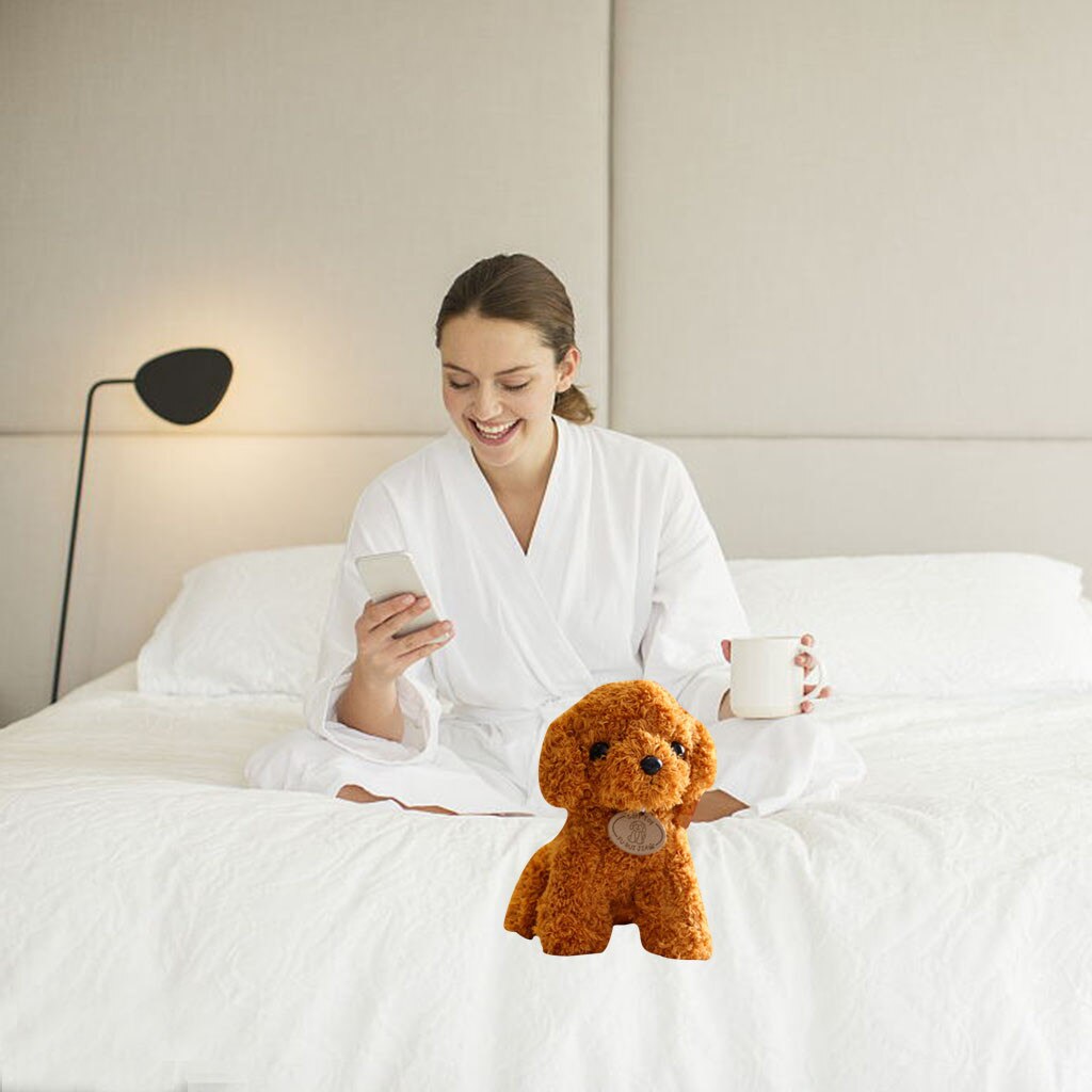 Puppy Knuffel Pop Teddy Hond Pop Leuke Leuke Simulatie Dier Pop Baby Metgezel Leuke Gevulde Woonaccessoires Pluche Gevulde