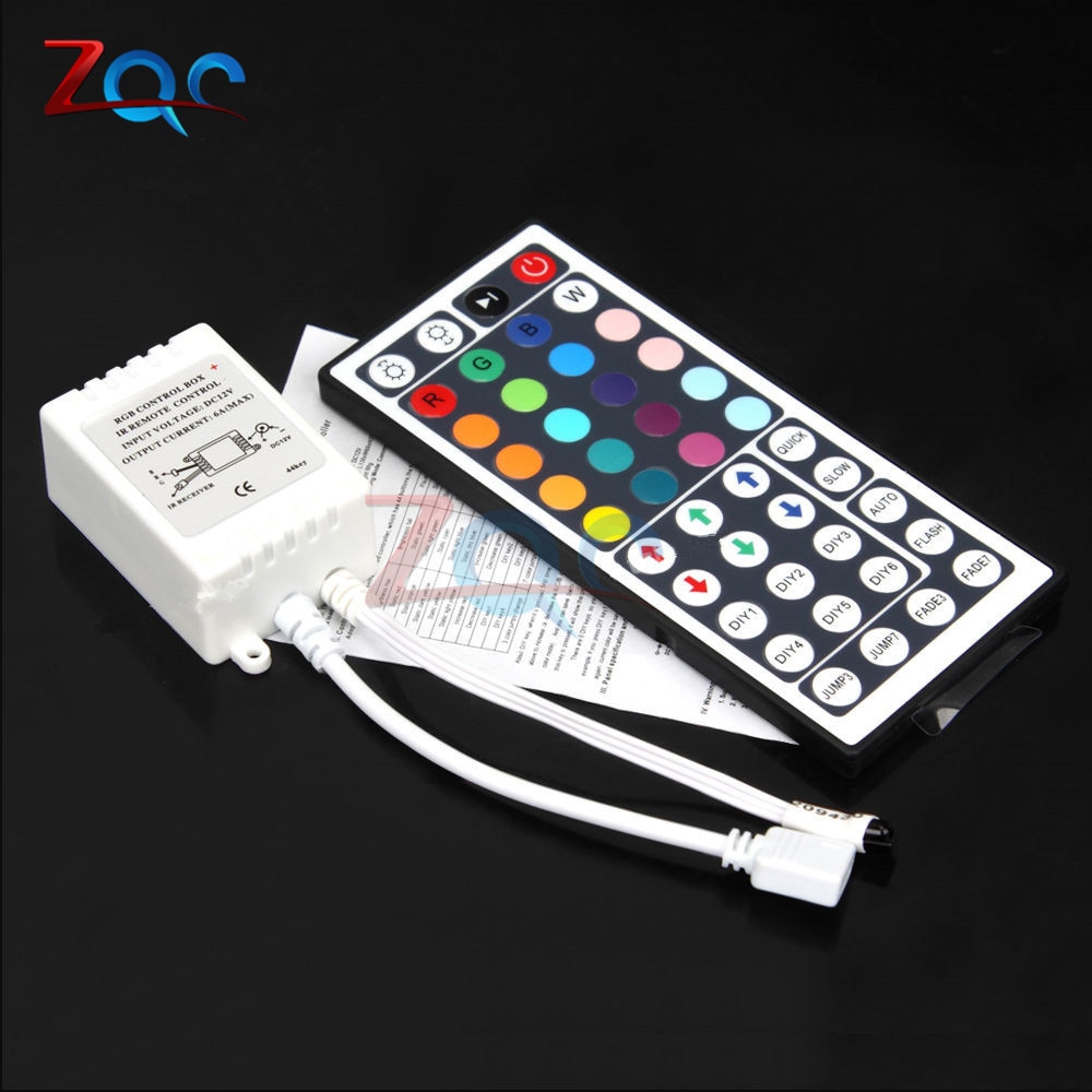 LED Controller 44 Toetsen LED IR RGB Controler LED Verlichting Controller IR Remote Dimmer DC12V 6A Voor RGB 3528 5050 LED Strip 12V