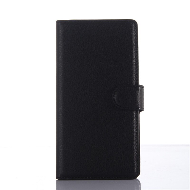 For Sony Xperia Z5 Premium E6853 E6883 Flip Case Wallet Leather Cover for Sony Z5 Premium Dual TPU Bumper Phone Case Card Slots: Black