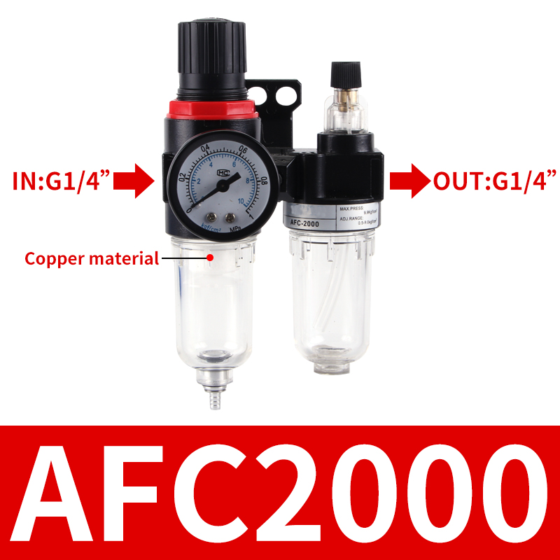 AFC2000 BFC2000 BFC3000 BFC4000 Pneumatischer Filterregler Luftöler Kombination Ölabscheider Wasserabscheider: Weiß