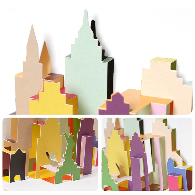 Tarjetas de Felicitación de cumpleaños con sobre para niños, tarjeta de de Navidad, , boda, manualidades decorativas 3D Pop-Up