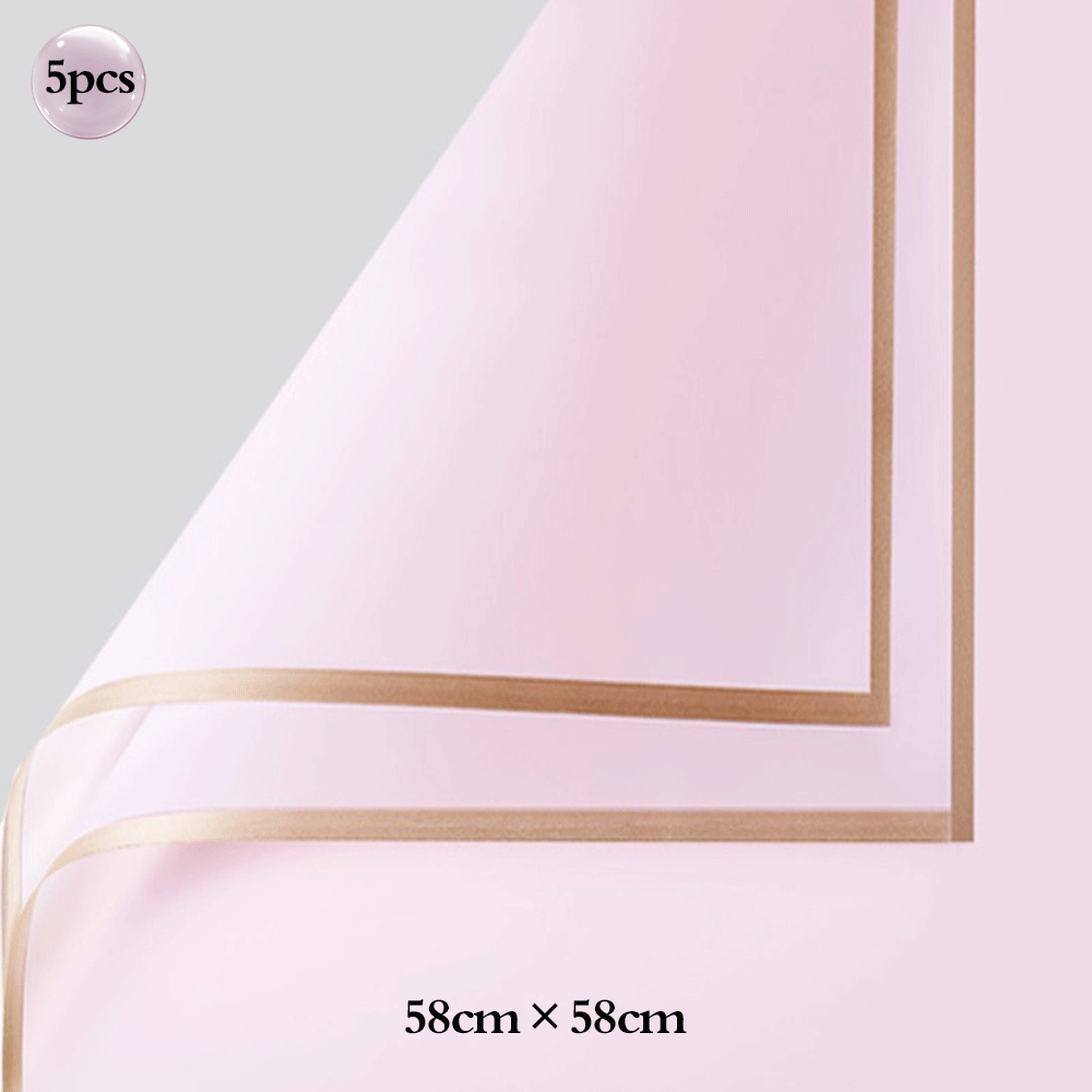 Kleuren Boeket Gouden Rand Dubbelzijdig Bloem Inpakpapier Bedrade Linten voor Bruiloft Moeders Dag Bloemistbenodigdheden: Deep Blue