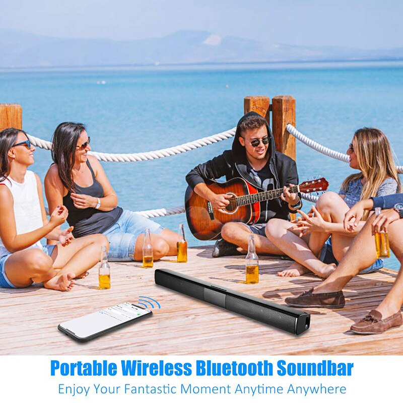 Sound bar, Elecder Wireless Bluetooth Soundbars for TV, With Remote Control
