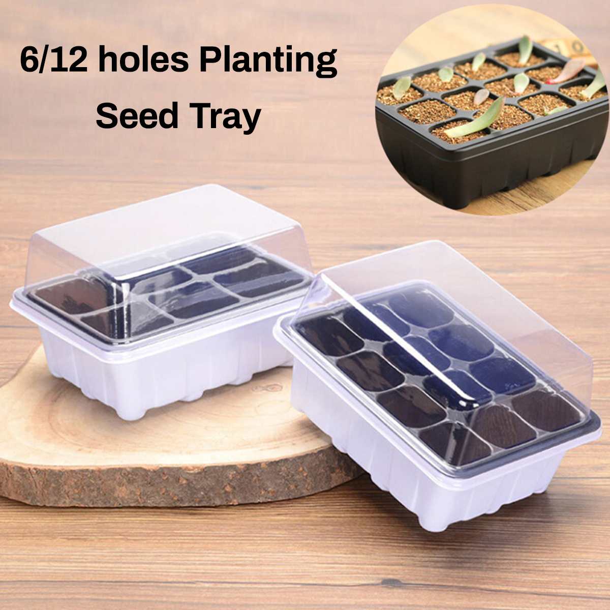 6/12 skrog plast barnehagepotter frø plantebrett hageplantepotter spiringskasse vokse boksen hageartikler