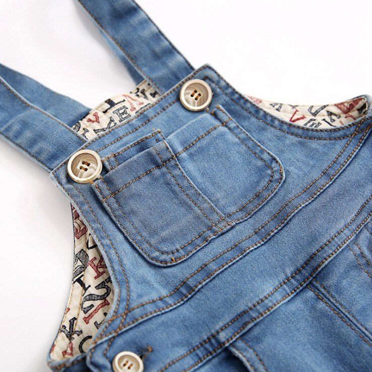 80-altura 100 centímetros novo 2019 primavera meninos meninas denim calça jeans crianças denim macacão de bebê menino geral calças de brim da menina