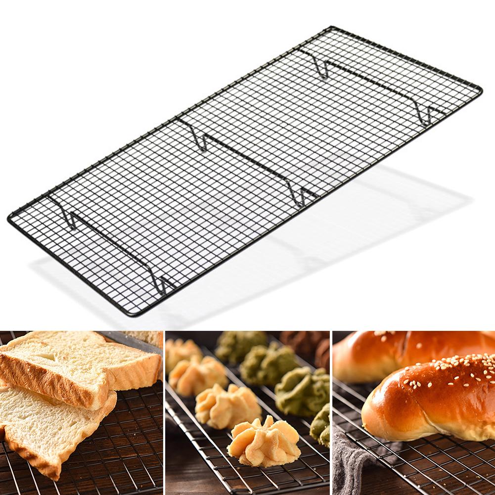 Rejilla de alambre de acero inoxidable, bandeja refrigerante para pastel, estante para comida, horno de cocina, Pizza, pan, barbacoa, galleta, soporte para galletas, estante