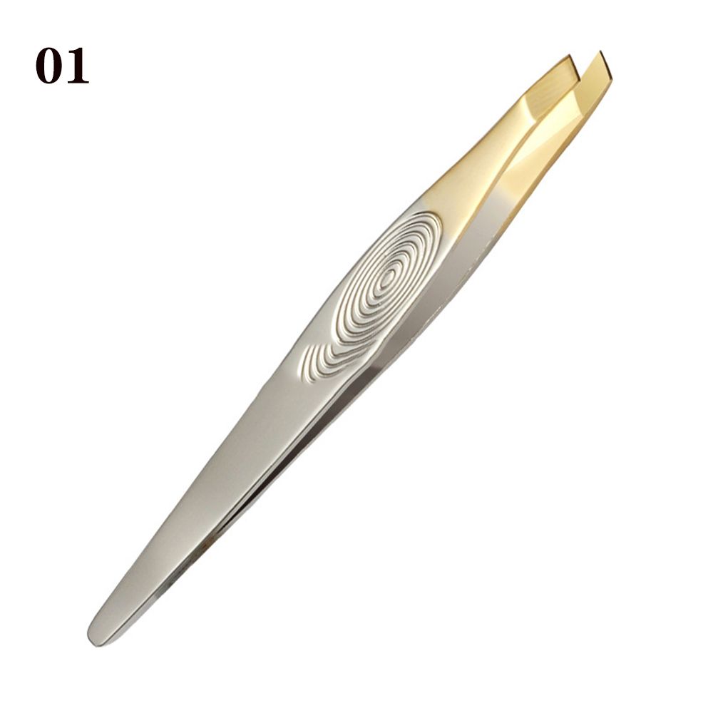 1PC Edelstahl Slant/Spitze/Flache Augenbraue Pinzette für Gesichts Haar Eingewachsene Haar Removal Tool Pinzette Für zupfen Augenbrauen: 01