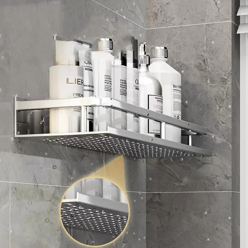 Bathroom Shelf 30/40/50 cm Kitchen Wall Shelf Shower Holder Storage Rack Towel Bar Robe Bathroom Accessorie