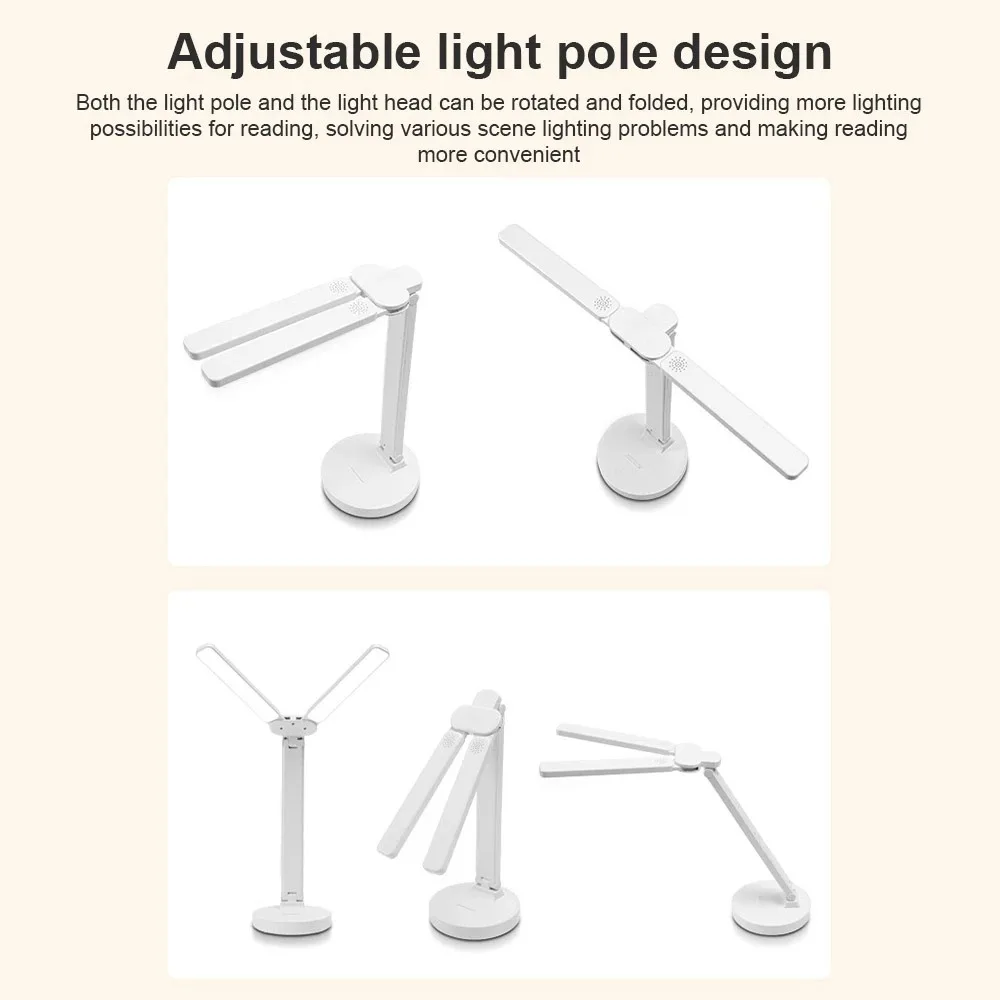 Lâmpada de mesa led usb recarregável toque luz da noite 3 níveis regulável proteção para os olhos dobrável lâmpada mesa para o quarto cabeceira readin