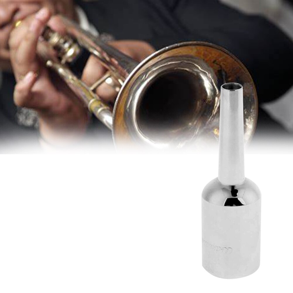 Triple plateado Cornet instrumento Musical principiante Durable trompeta boquilla Learner latón Booster pieza de sustitución