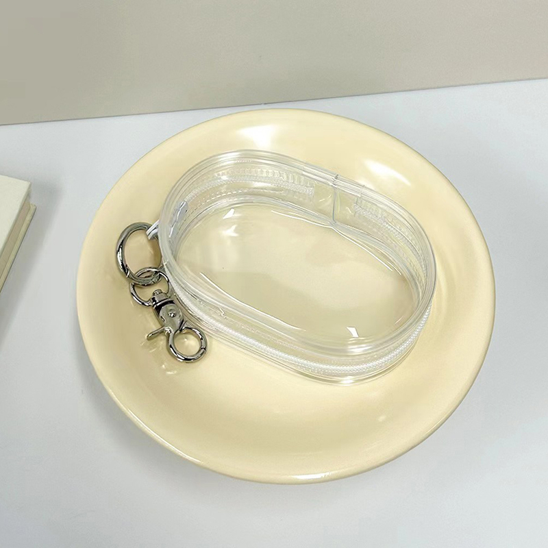 1PCS Jewelry Organizer Plastic Transparent Storage Box Pouch Mystery Box With Keychain Cute Doll Bag Organization Dustproof Case