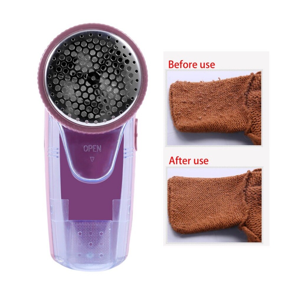 Hjemmebrug bærbare to batterier tøj pille fnugfjerner sweater stoffer barbermaskine til at fjerne pellets