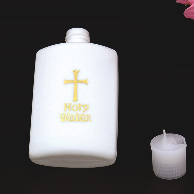 T84E Pasen Heilige Water Fles Gouden Kruis Container Met Schroefdeksel Mini Lotion Flessen Voor Christelijke Pasen Party Favor Kerk