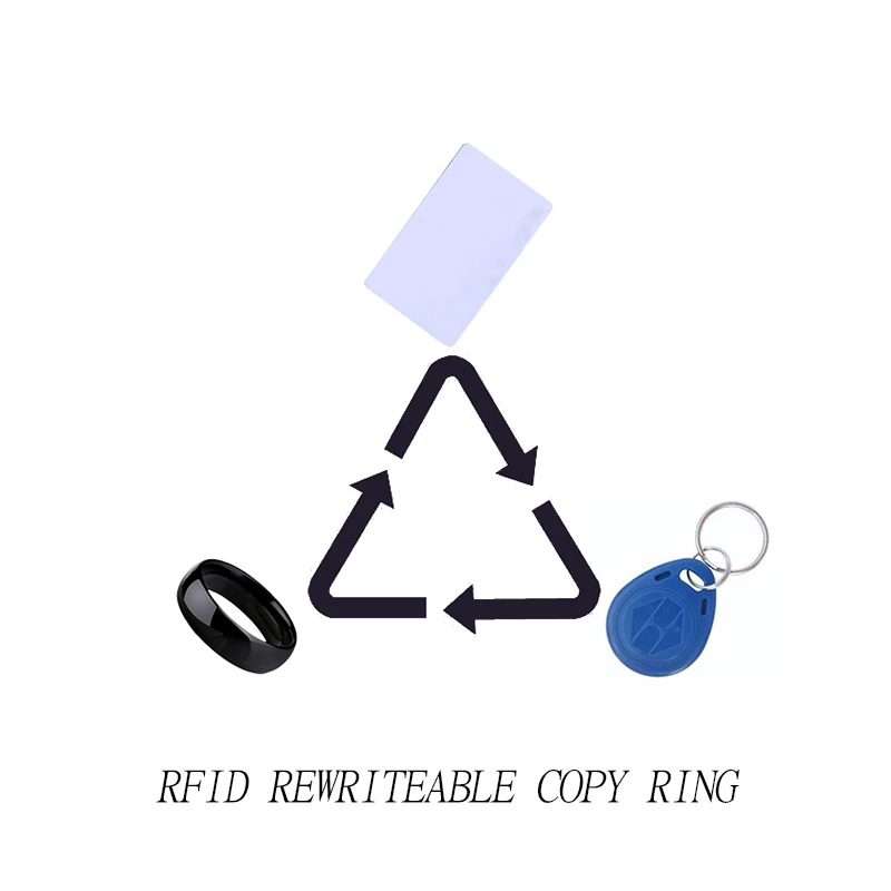 Rfid nfc ​smart chip vanntett ring 125 khz  t5577 kopimaskin omskrivbar kopi tag nøkkel 1k s50 duplikator klone token merke
