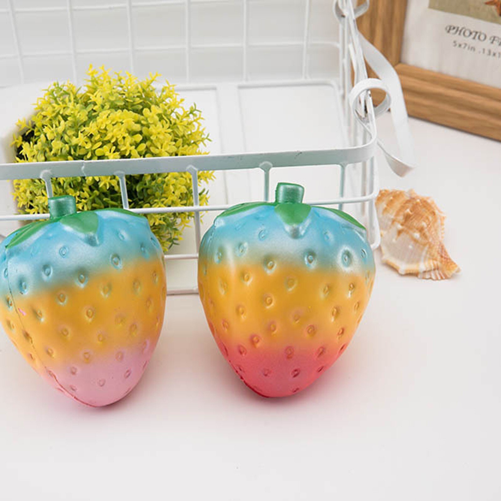 Stress Relief Obst Squeeze Dekompression Spielzeug Squishy Bunte Erdbeere Ball Blase Wulst Ball Prise Vent Ball Anti-Stress-Spielzeug