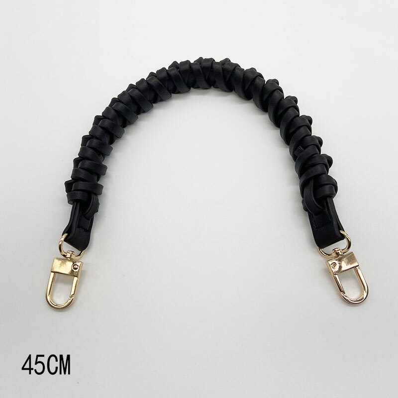 Correa de mano, accesorios para bolso, bolso de cubo, correa de mano tejida para muñeca, accesorios para presbicia, correa de mano,: Black gold buckle