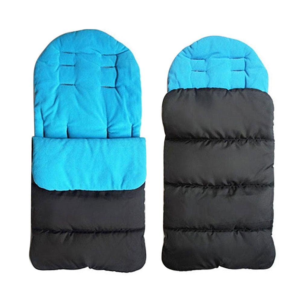 Bebé niño pequeño Universal Footmuff Cosy Toes delantal Liner Buggy cochecito de bebé almohadilla de algodón Universal cubierta de pie accesorios suavemente: Blue