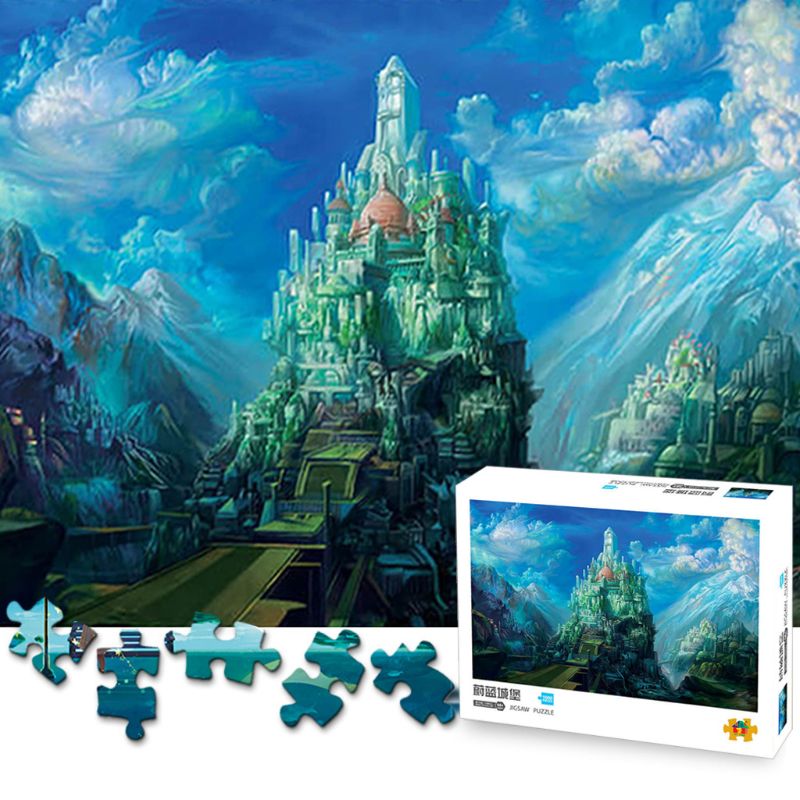 1000 Stks/pak Dikker Papier Puzzel Landschap Monteren Jigsaw Intellective Educatief Speelgoed Woondecoratie