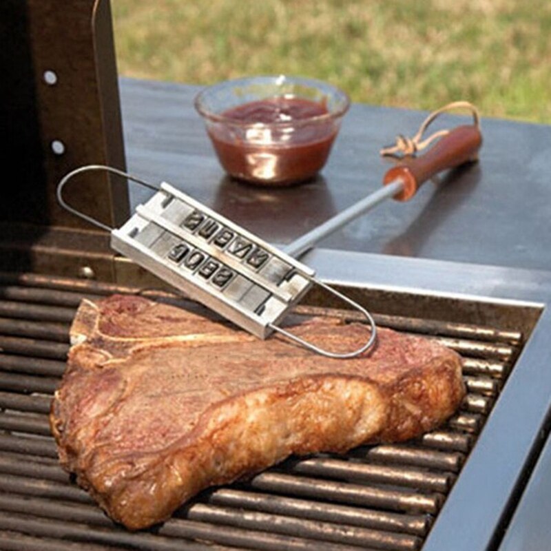 Grill Stempel Grill Buchstaben Grill Feuer markieren Dichtung Stanzen Schimmel BBQ Werkzeuge Kochen BBQ Zubehör