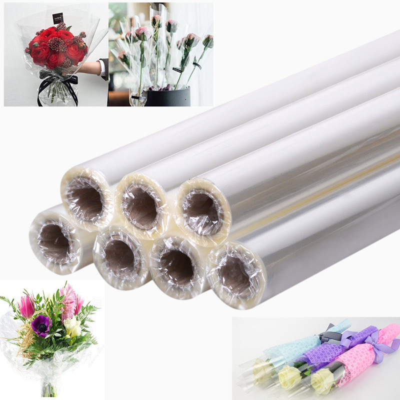 Clear Cellophane Film Wrap Roll Flower Bouquet Baskets Wrapping Paper Arts Decorative Crafts Paper Film wrap for christmas