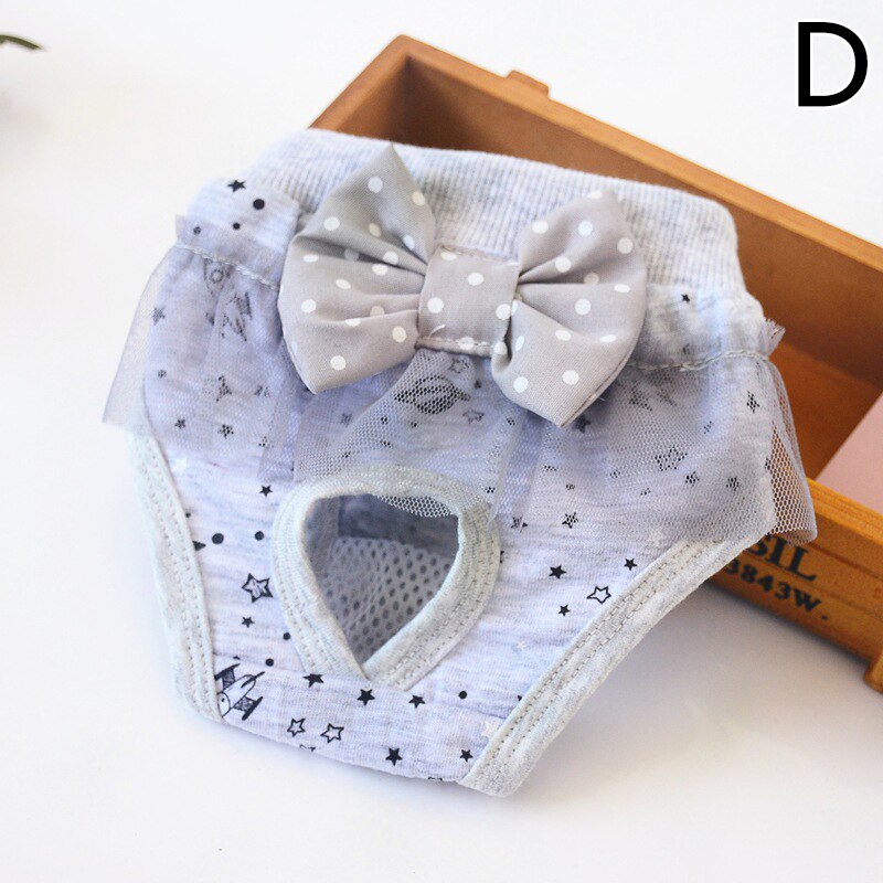 Pet Dog Shorts Sanitary Physiological Pants Washable Cotton Pet Briefs Diapers Female Dog Menstruation Panties Underwear Briefs