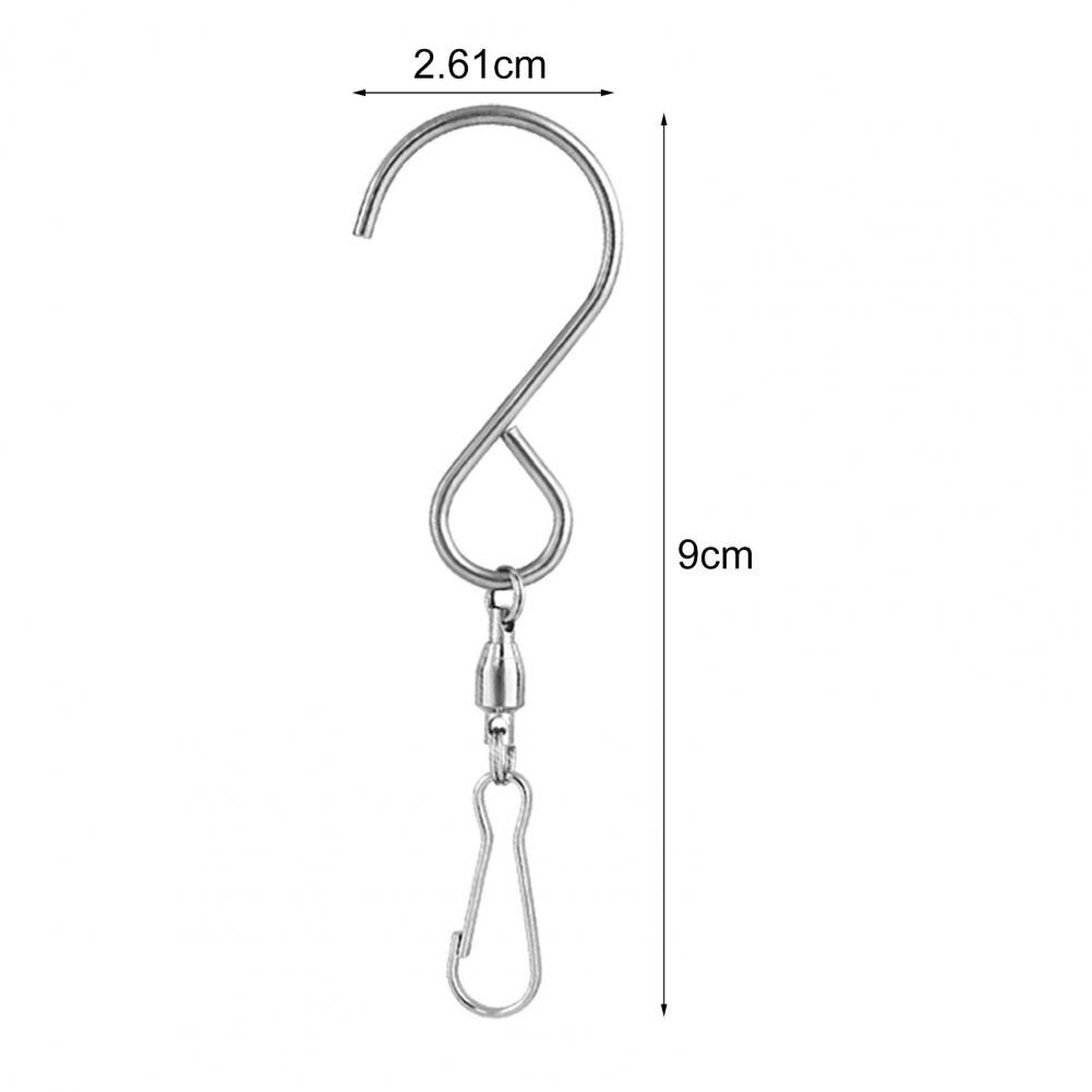 6Pcs Hook Unbreakable Snap-on S-shaped Hanger Hanger Metal Heavy Duty S-Shaped Hanging Hook for Balcony