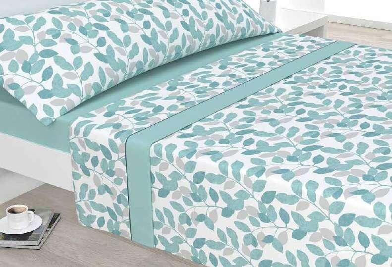 Draps chauds hiver Coraline double perché 200 grs/m2,Ainoa valable pour toutes les hauteurs de matelas.: AQUA / Bed 180 cm